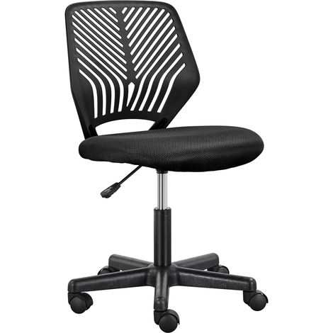 Yaheetech – Chaise de bureau ergonomique pivotante – Dossier en S pour soutien lombaire – Hauteur d'assise réglable 43-56 cm – Charge 136 kg – Base robuste avec roues silencieuses