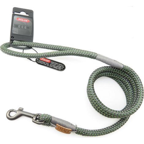Laisse IMAO Hyde park. ø 9 mm x 1,2 mètre Kaki pour chien. - zolux