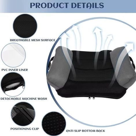Coussin de siège gonflable pour enfants – Confortable et sûr pour voitures et restaurants – Portable et facile à gonfler – PVC rembourré