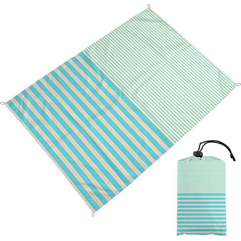 Manta de picnic, 140x200 cm, Mantas de picnic, Manta de picnic impermeable, Alfombra de playa plegable y resistente a la arena, Incluye bolsa (1/5)