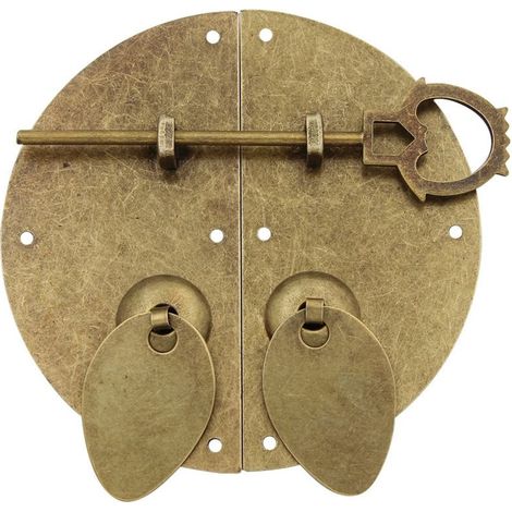 Verrous vintage gaufrage Moraillon Loquet Serrure Fermoir porte de frapper à serrure loquet Hardware Meubles
