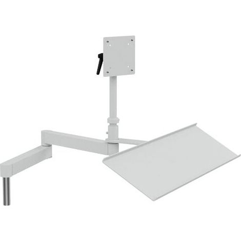 Schwenkarm mit Monitorhalterung und Tastaturhalterung schräg Maße in mm (BxTxH): 700 x 370 x 320