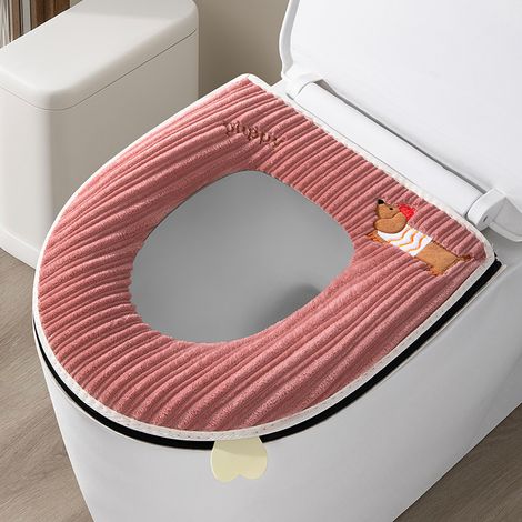 Dicker, beheizter, wiederverwendbarer, waschbarer und weicher Toilettensitzbezug, der einfach zu montieren ist und hohen Komfort bietet.