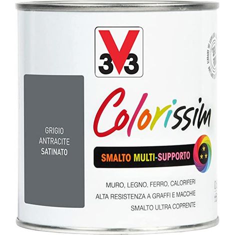 SMALTO GRIGIO ANTRACITE 0,5 LT H20 MULTISUPERFICIE (1/2)