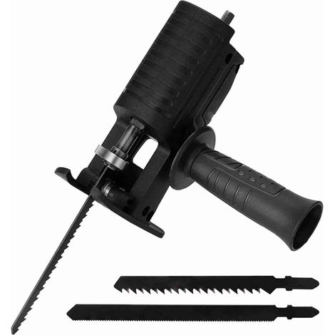 Boîtier adaptateur 1 pièce pour convertir les perceuses électriques en scies sauteuses, scies à ciseaux et scies circulaires pour le travail du bois. (1/5)