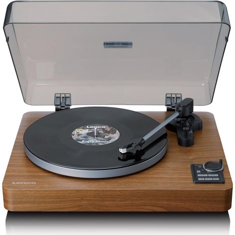 Lenco LBTA-165WD Tocadiscos de tracción por correa Negro, Madera Automático