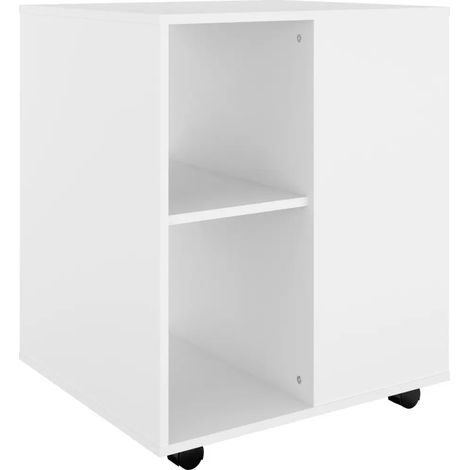 Armadio con rotelle moderno funzionale ufficio 60 x 53 x 72 cm in legno ingegnerizzato bianco 020047923