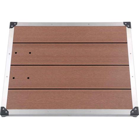 Maison Exclusive - Piatto Doccia da Esterni in Acciaio Inox WPC 80x62 cm Marrone (1/5)