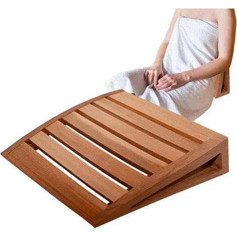 Sauna Headrest Cushion Made of Natural Wood Anti slip and (1/5)