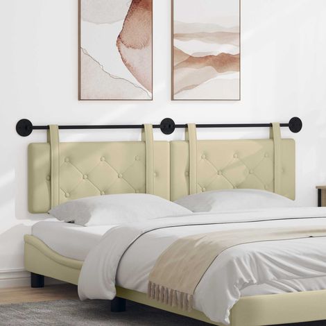 Hängendes Kopfteil Creme Kunstleder