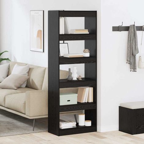 Bücherregal Schwarz Eichen-Optik 60 x 30 x 166 cm Holzwerkstoff vidaXL (1/5)
