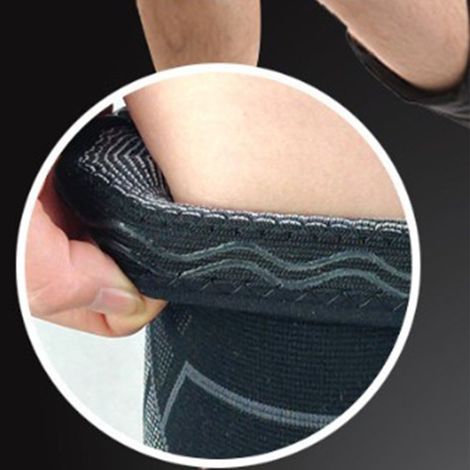 Genouillères de compression antidérapantes, respirantes, extensibles et douces, pour le basketball et la course à pied. Taille M, lot de 2. (1/5)