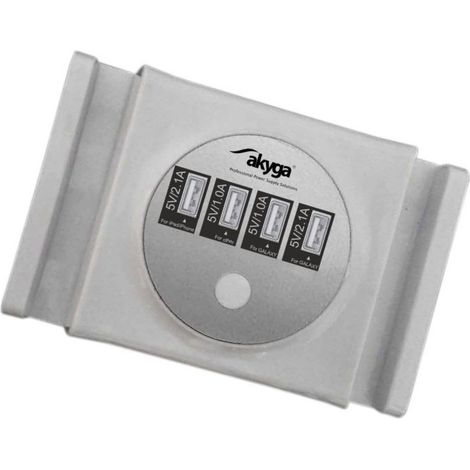 Akyga AK-TB-05 4x USB 5V 6A Wandladegerät-Netzteilstation für Handys
