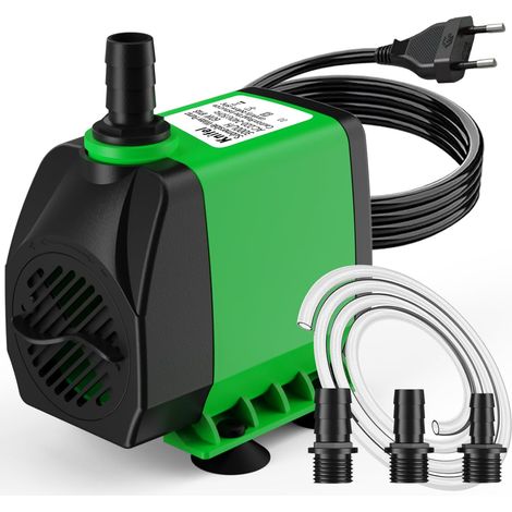 Pompe de Fontaine Submersible 60W 3000L/H，Ultra-Silencieuse  Câble 1,8m, avec Protection Contre la Surchauffe, pour Bassin, Puits, Systèmes Hydroponiques, Aquarium (1/5)