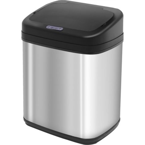 20L Luxury Automatic Sensor Trash Can for Kitchen Stainless Steel Rubbish Bin with Inner Bucket 33x25x42.5CM