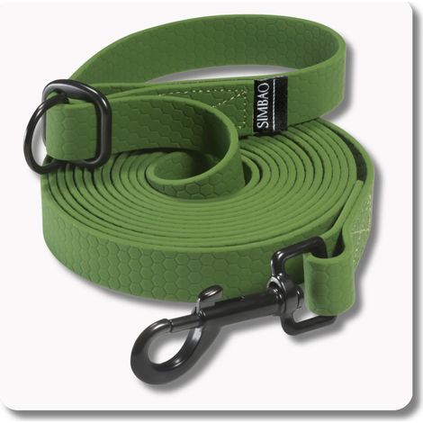 Guinzaglio regolabile impermeabile color kaki - 3 m, chiusura a torsione da 86 mm - per cani da 15 a 80 kg (1/5)