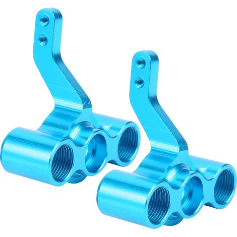 Pivot de direction en alliage d'aluminium pour HSP 1/10 94122 94188, avant, bleu, pièce détachée RC. (1/5)