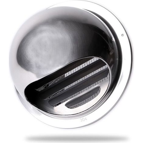 Grille aération VMC 100 mm en acier inoxydable – Protection anti-insectes – Installation facile pour systèmes de ventilation – Usage extérieur (1/5)