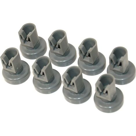 Roulettes pour panier inférieur de lave-vaisselle, jeu de 8 roulettes, 25 mm, gris, pour AEG, ELECTROLUX (1/4)