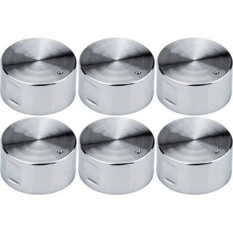 FENOPLASTICALot de 6 boutons de cuisinière à gaz 6mm – Alliage de zinc – Installation facile – Design ergonomique et moderne (1/5)