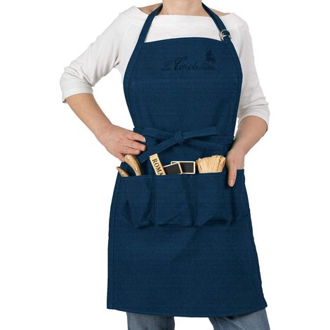 La cordeline CJN45JE Grembiule da Giardinaggio in Cotone Blue Jeans 85 x 03 x 75 cm (1/4)