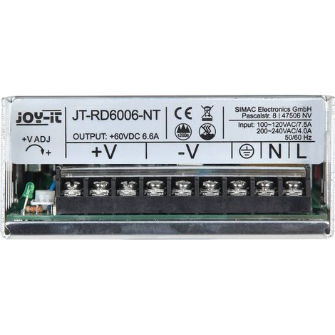Joy-it Alimentatore industriale, tensione fissa 60 V/DC (max.) 6.6 A (max.) 400 W
