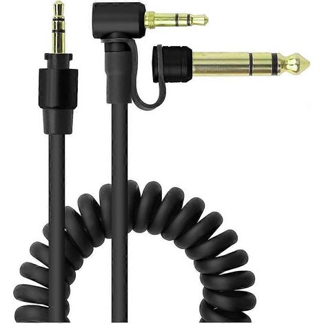 Câble d'extension audio 3,5 mm mâle vers 3,5 mm mâle ou 6,5 mm mâle pour appareils dotés d'une prise jack 3,5 mm (noir) (1/5)