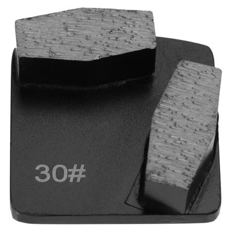 Disque de ponçage diamanté trapézoïdal à liant moyen, grain 30, pour meuleuse de sol.