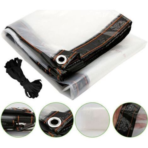 Bâche transparente indéchirable protection Transparente armée bache plastique 1x2M (1/4)