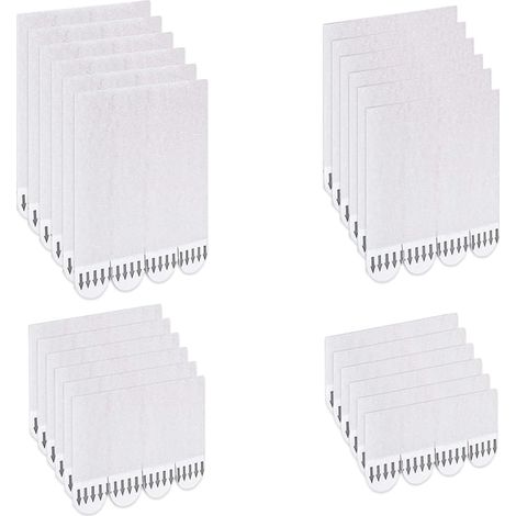 48 Paires Languette Accroche Tableau Sans Percer Accroche Cadre Amovible Fixation Murale Sans Clou Ni Vis pour Cadres Décorations Murales (1/5)