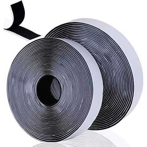 8M Bande Agrippantes Adhésives Rubans Adhésifs Bande Ruban Scratch Autocollant Moustiquaire Hook Loop Rouleau Scratch Autoadhé[76] (1/4)