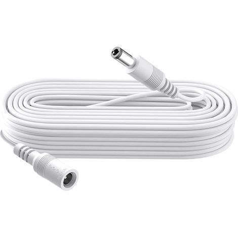 Câble d'extension de 3 m, prise 5,5 mm x 2,1 mm, DC 5 V 6 V 9 V 12 V 24 V pour caméra de vidéosurveillance, illuminateur infrarouge, imprimante, bande LED (1/5)
