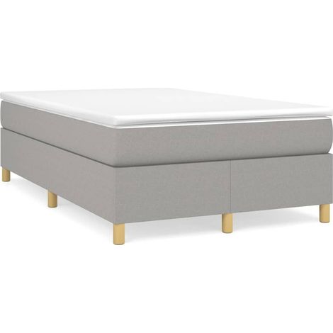 Maison Exclusive - Boxspringbettgestell Hellgrau 120x200 cm Stoff
