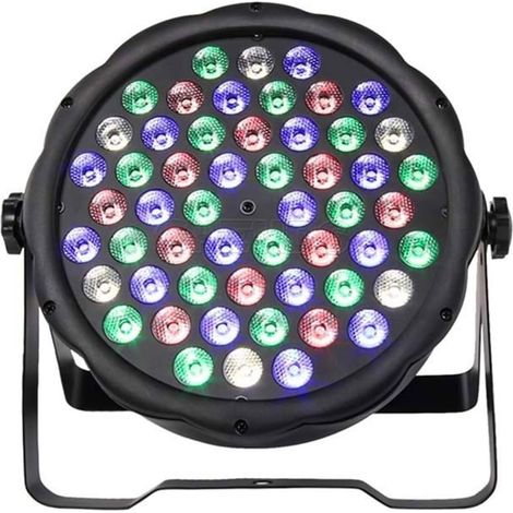 Projecteurs LED d'extérieur, Projecteur plat LED Par 54x3W/54x9W RGB 3 en 1, projecteur plat, peut laver l'effet du contrôleur DMX512, éclairage de conception de scène pour cour, parking, patio, aire (1/5)