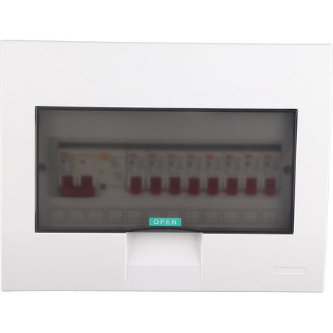 Boîte de distribution encastrable éclairage intérieur 8 voies 2P protection différentielle interrupteur 63A 230/400V (1/5)