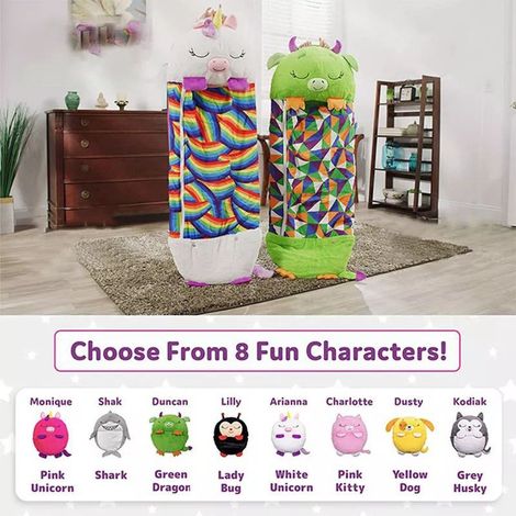Sac De Couchage Et Oreiller 2 En 1 - 180 X 70 Cm - Coton - Pour Enfant - Blanc - 1 Pièce (1/4)