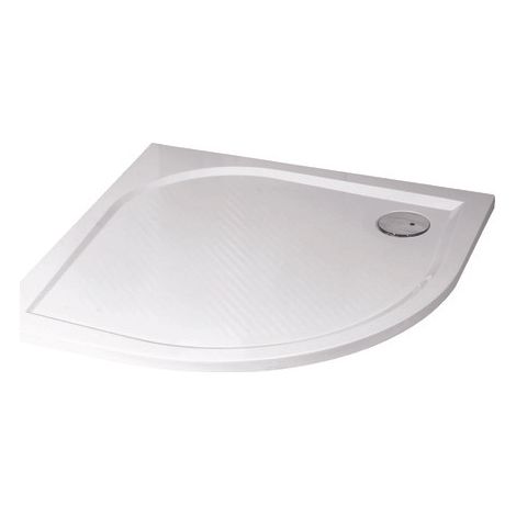 ONDEE ZEN - Receveur de douche HESTIA - 1/4C - 90cm - Résine - Blanc - Extra-plat - Antidérapant