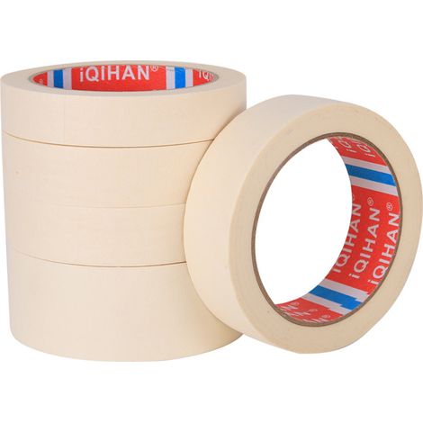Ruban de Masquage Standard - Lot de 5 - Adhésif Forte Adhérence 4 x 50m x 19mm+ 1 x 50m x 30mm (1/4)