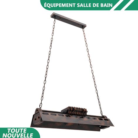 WAOBDLA Rétro industriel lampe pendentive E27 chaîne réglable en hauteur lampe de plafond lampe pendentive (1/5)
