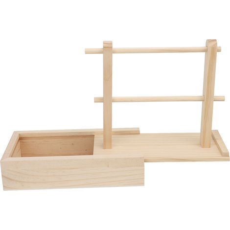 Doppellagiges, tragbares, rutschfestes Garnregal aus Holz mit Aufbewahrungsschublade (1/5)