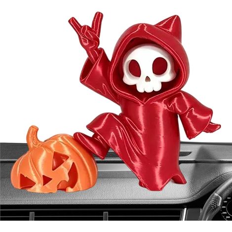 Générique Figurine Crâne Rigolo Effrayant Décoratif Imprimé en 3D Statue Pour Halloween Pour Chambre, Salle D'Étude, Bureau, Bibliothèque, Entrée, Table De Chevet, Cheminée (1/5)