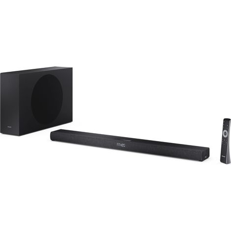 Sharp - 2.1ch Ultra-slim Dolby Atmos / DTS Virtual:X Soundbar with Wireless Subwoofer HT-SBW320