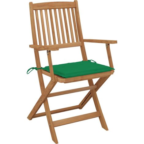 Maison Exclusive - Klappbare Gartenstühle 2 Stk. mit Kissen Massi