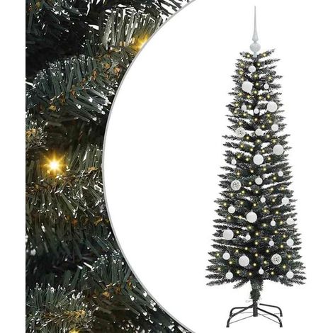 Sapin de Noël artificiel vert, 120 cm, en PVC, plastique et acier. (1/5)