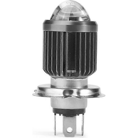Ampoule universelle H4 bicolore, puce LED Cree ultra-lumineuse, lentille de projecteur, culot H4, faisceau laser, phare antibrouillard, plug and play ( (1/5)