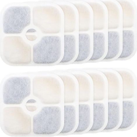 12 Catit PIXI 43717 Haustierbrunnenfilter, Aktivkohlefilter, hohe Qualität – Nachfüllpackung – Haustierbrunnenfilter – Katzenbrunnen – Hundebrunnen – Crezuo