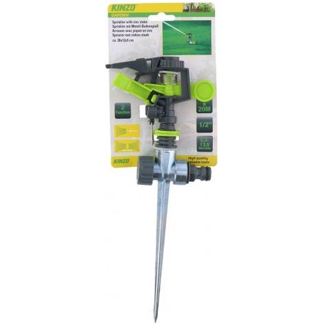 arroseur kinzo sprinkler métal diamètre 20m débit réglable
