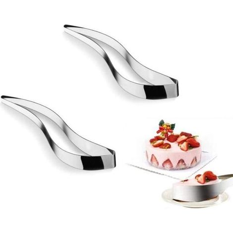 Pelle à gâteau - Inox - 2 pcs - 25x4.5cm - Multifonction - Pour mariages et fêtes (1/4)