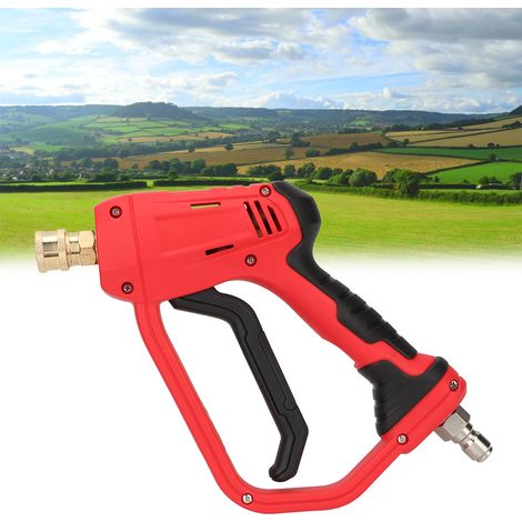 Pistola pulverizadora de pintura automotriz de alta presión  Modelo portátil  4000 PSI  Alcance de pulverización de 10 m  Conexión rápida de 3/8"  Cobre, acero inoxidable y plástico (1/5)