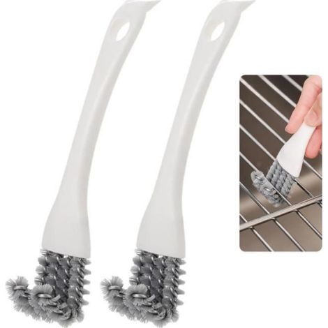 Brosse À Gril - Acier Inoxydable - Tête En V 360° - Grattoir Intégré - Pour Grill À Gaz Charbon Électrique Céramique - 1 Pièce (1/3)